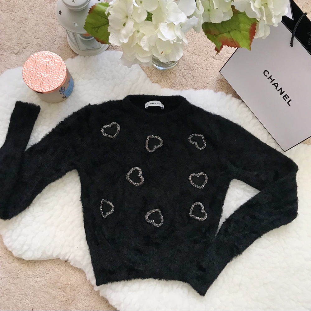 ZARA fur top